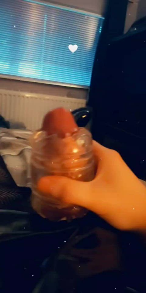 cock crossdressing edging femboy fleshlight goth masturbating sex toy clip