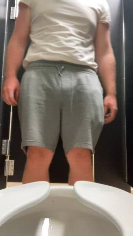bathroom cock fat cock shorts strip tease thick cock underwear undressing clip