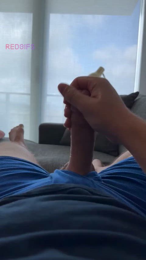 cock cumshot masturbating penis bisexual-male cum-on-clothes gay-cumming handjob