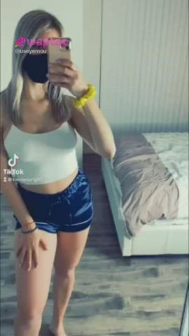 babe boobs busty mask onlyfans pretty sex tiktok tik-tok clip