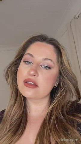 blue eyes celebrity eye contact facial lipstick pretty tease teen clip