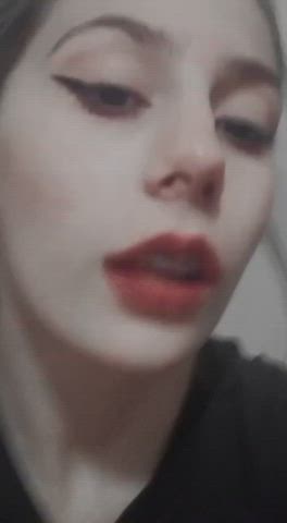 cumshot face fuck face sitting lips lipstick clip
