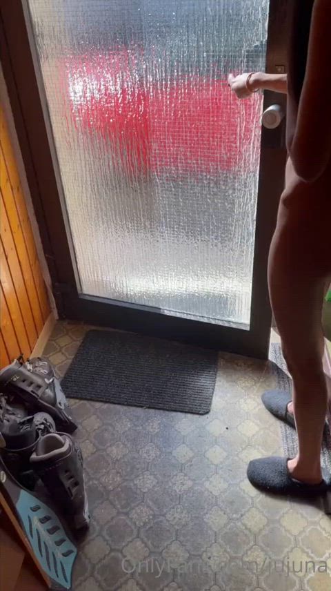 delivery nude nudity public clip