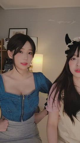 asian cute korean model clip