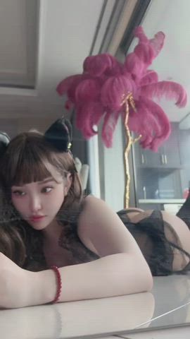 asian catsuit cute korean model clip