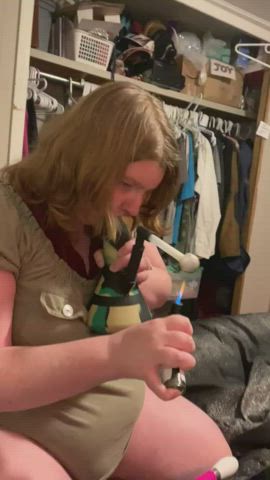 hotwife redhead smoking clip
