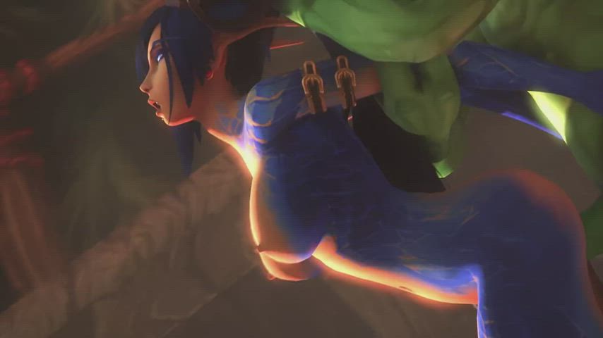 3d animation elf monster cock clip
