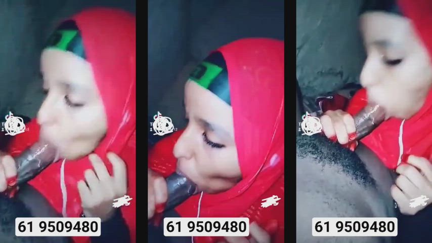 african blowjob cute hijab clip