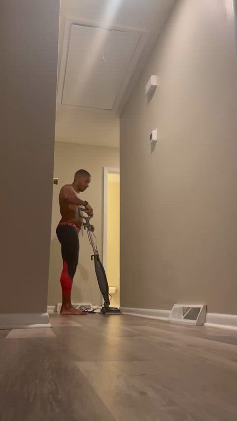 black cleaning tights topless clip