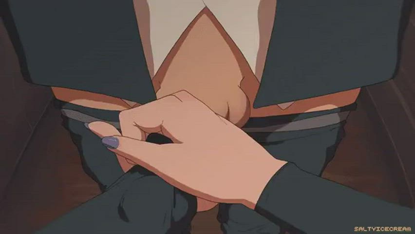 animation femdom handjob hentai clip