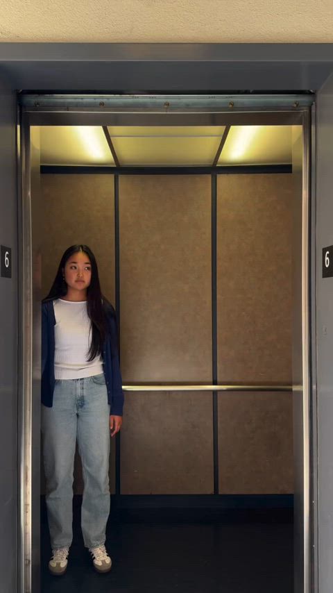 actress cute elevator clip