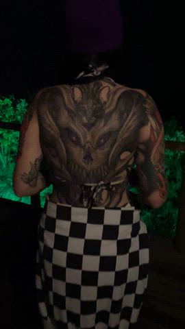 tattoo tattooed teen white girl clip