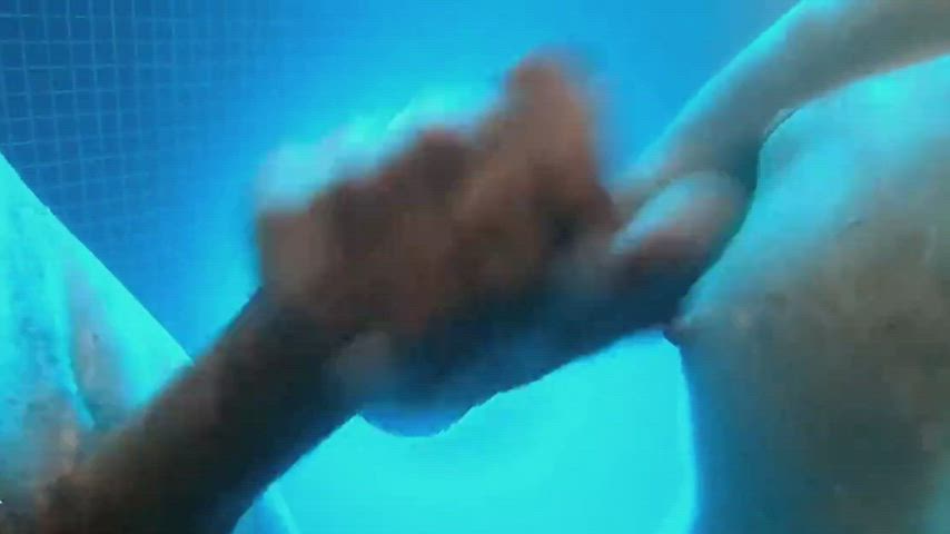cumshot handjob underwater clip