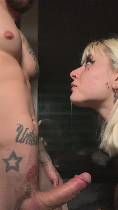 20 Years Old Big Dick Dripping Sloppy Spit Submissive Teen clip
