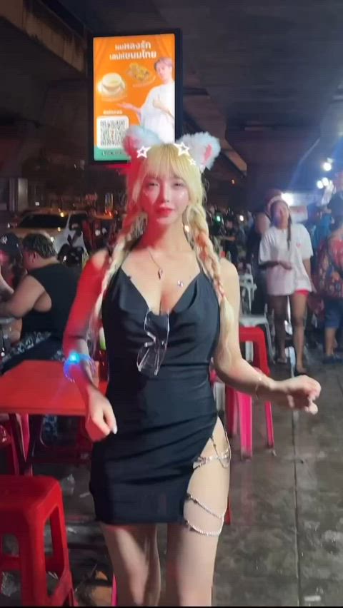 asian blonde chinese cute dancing korean clip