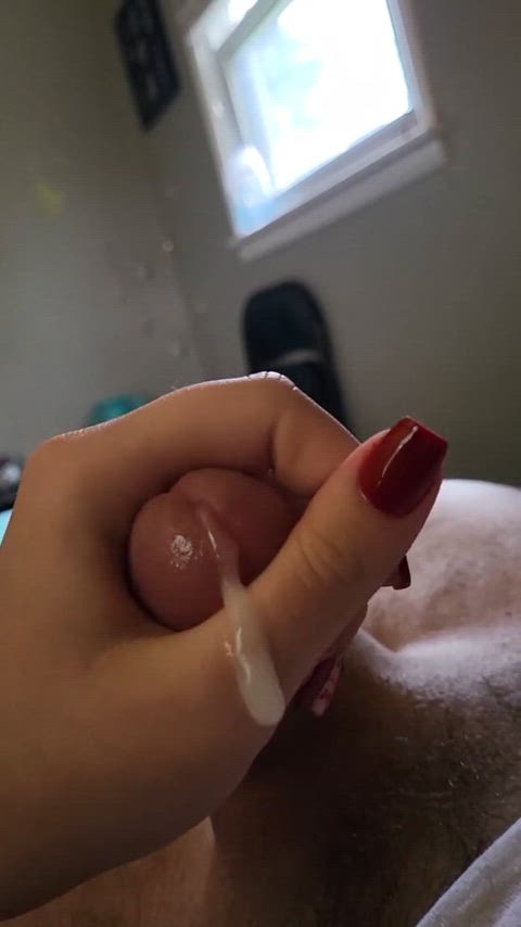 cumshot handjob nails ruined orgasm small cock clip