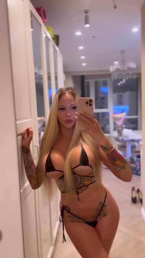 babe big tits bikini blonde boobs milf micro bikini pussy clip