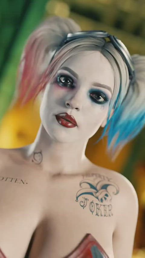 big tits harley quinn tits clip