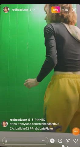 ass flashing redhead skinny clip