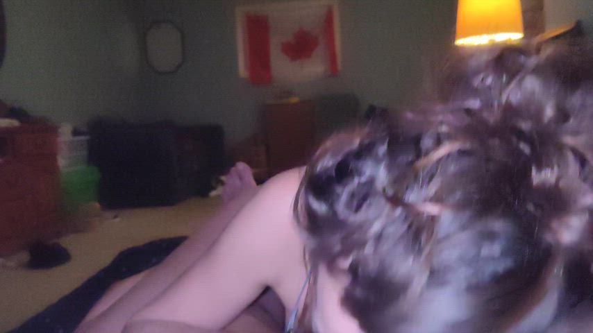 big dick blowjob brunette canadian deepthroat glasses tiktok xvideos clip
