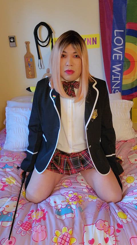 bdsm betaslave femboy sph schoolgirl sissy sissy slut slave whipped whipping clip
