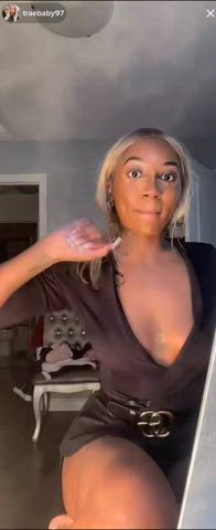 braless downblouse ebony nipple piercing nipples nipslip clip