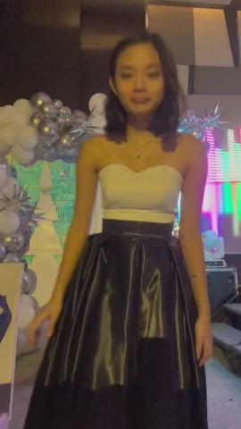 18 years old asian bar barely legal dancing dress party clip