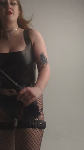 domme fishnet flogging clip