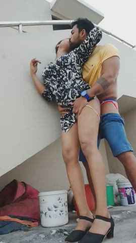 couple desi panties public quickie standing doggy teen tits r/caughtpublic clip