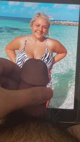 bbw beach big tits blonde cumshot tribute clip