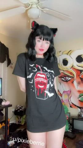 Goth Perky Petite White Girl clip