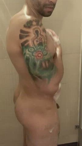 Showering at the gym