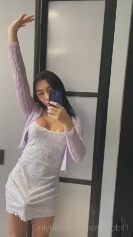 big tits cum cumshot mirror trans trans woman clip