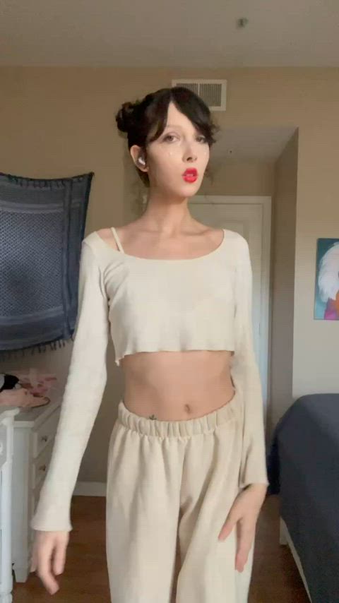 trans trans woman undressing clip