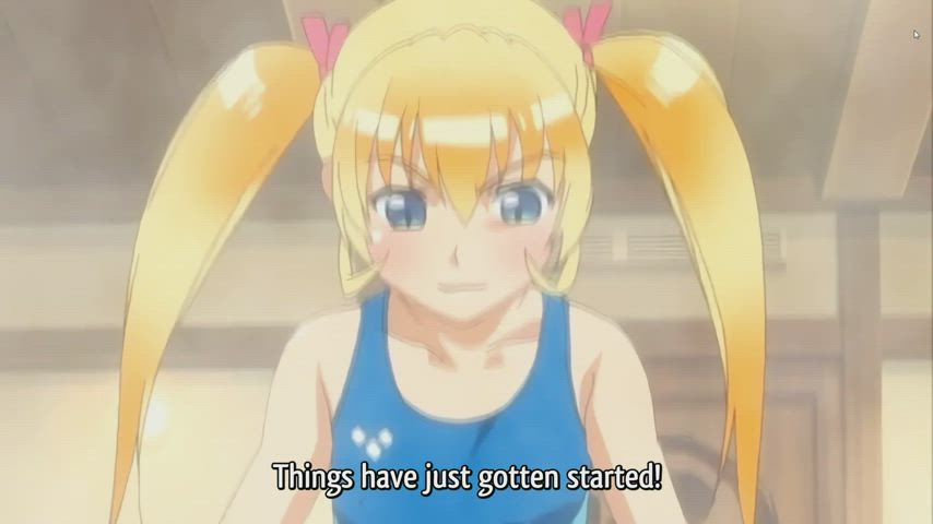 animation anime doggystyle forced futanari hentai pigtails schoolgirl swimsuit clip