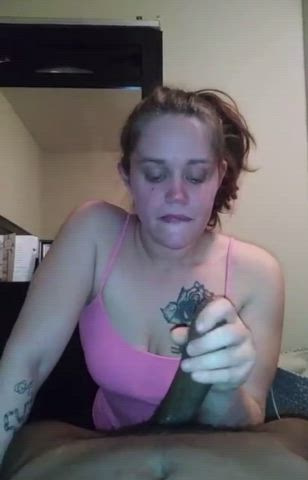 Blowjob Interracial Ponytail White Girl clip