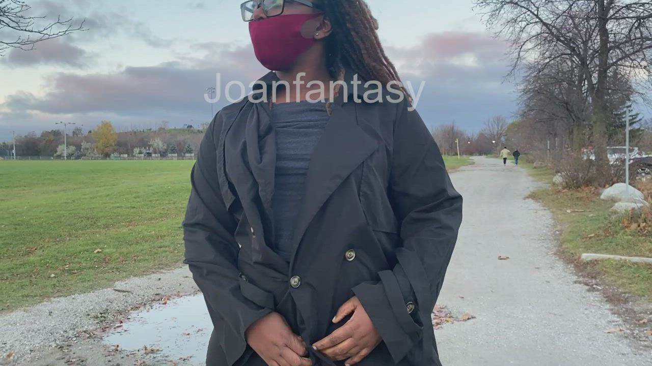 Ebony Exhibitionist Flashing clip