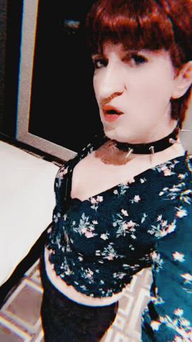 crossdressing redhead sissy tits trans clip