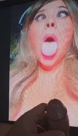 ahegao anime babe cum cumshot girls tribbing tribute clip