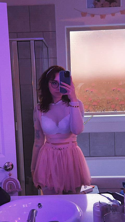 feeling pretty in my pink skirt