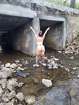 Off the bike trail.