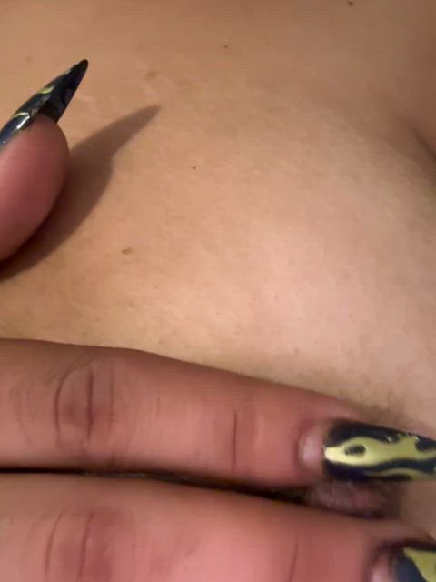 Hard nipples in the bathtub