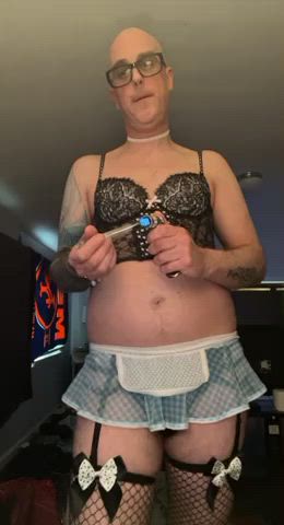 Dancing Femboy Lingerie Smoking clip