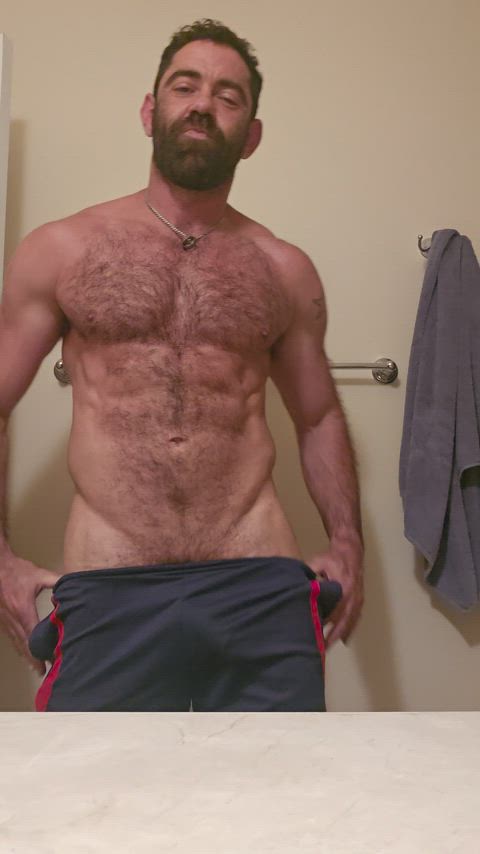 cock gay hairy hairy chest muscles thick cock clip