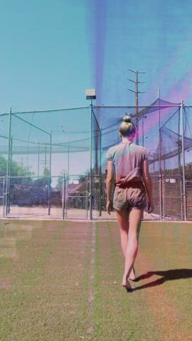 Blonde Outdoor Yoga clip