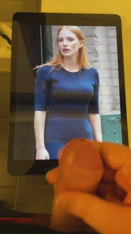 celebrity cumshot jessica chastain tribute clip