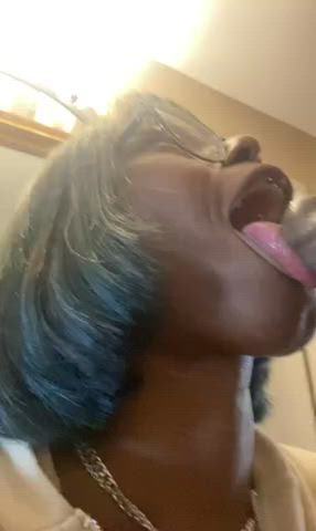 BBC Blowjob Ebony Glasses clip