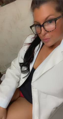 Iโm being a BAD girl in the Doctors coat.