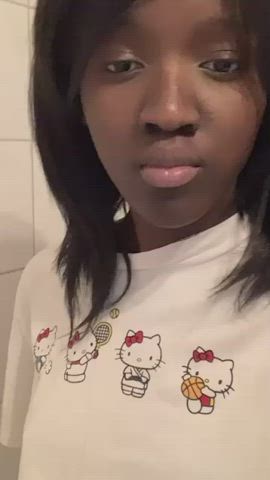 Black girl's nipple