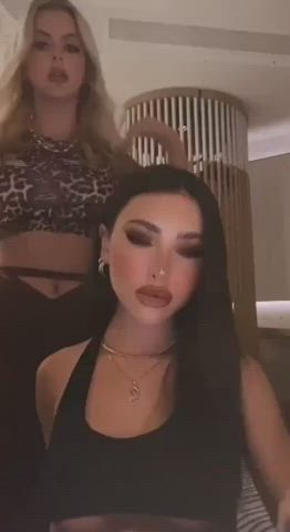 Big Tits Brunette Nipple Piercing clip